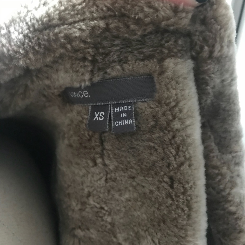 Vince Cascade Draped Shearling Jacket - image 5